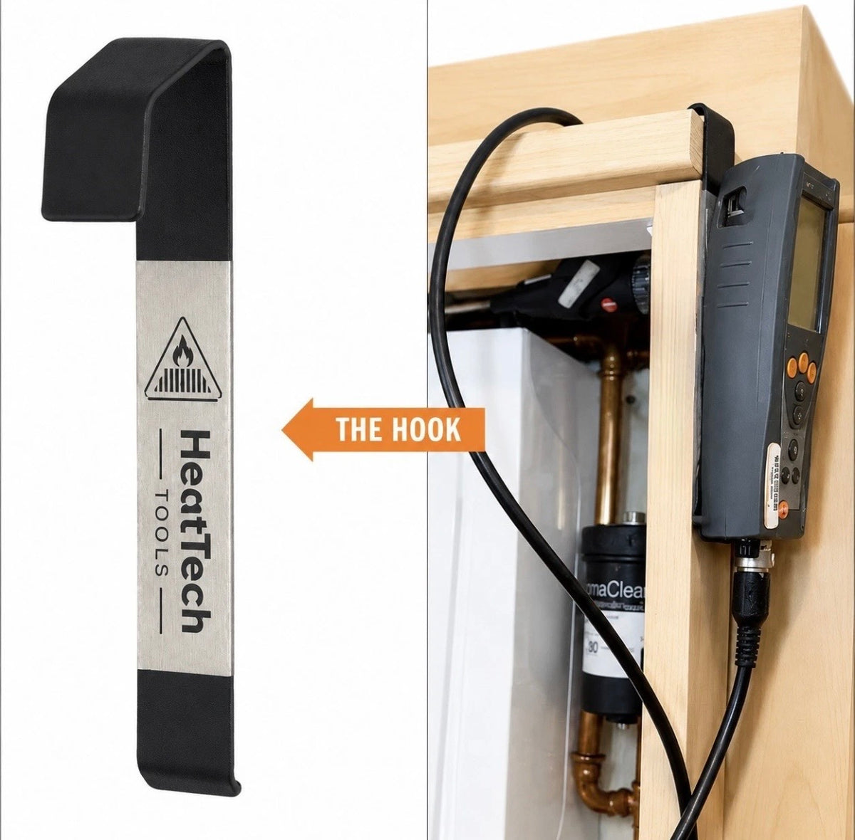 Metal Hook For Plastic Boiler Case Flue Gas Analyser